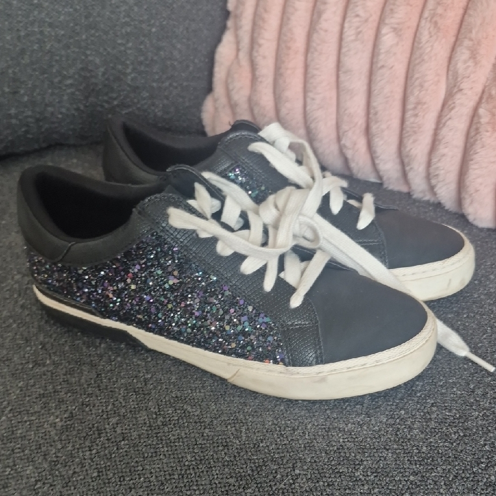 Black Glitter Sneakers